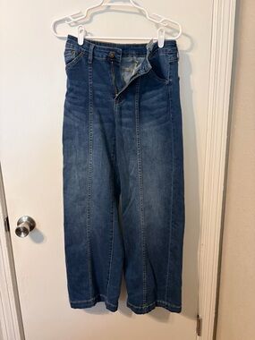 Classic Wide-Leg womens  Jeans in Blue Denim